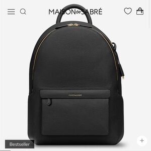 Black Leather Backpack